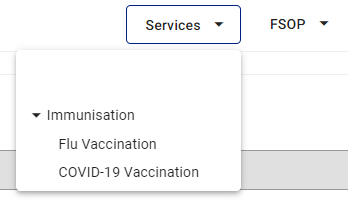 1A FSOP UAT Services drop down menu.png